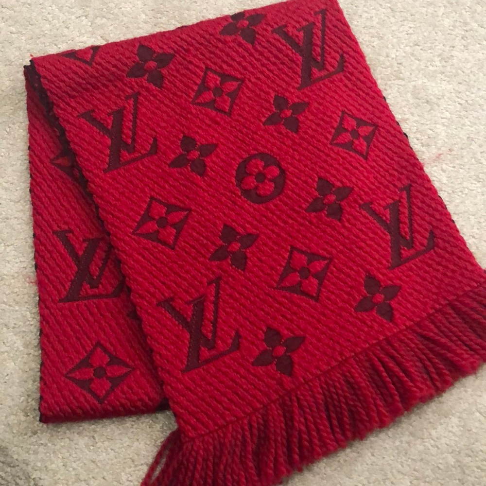 Authentic Louis Vuitton scarf- red